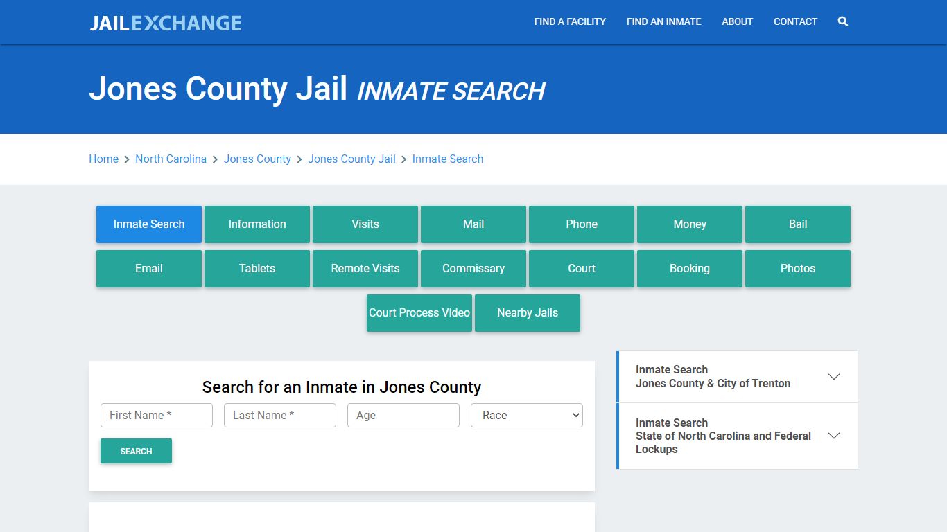 Jones County Jail, NC Inmate Search: Roster & Mugshots