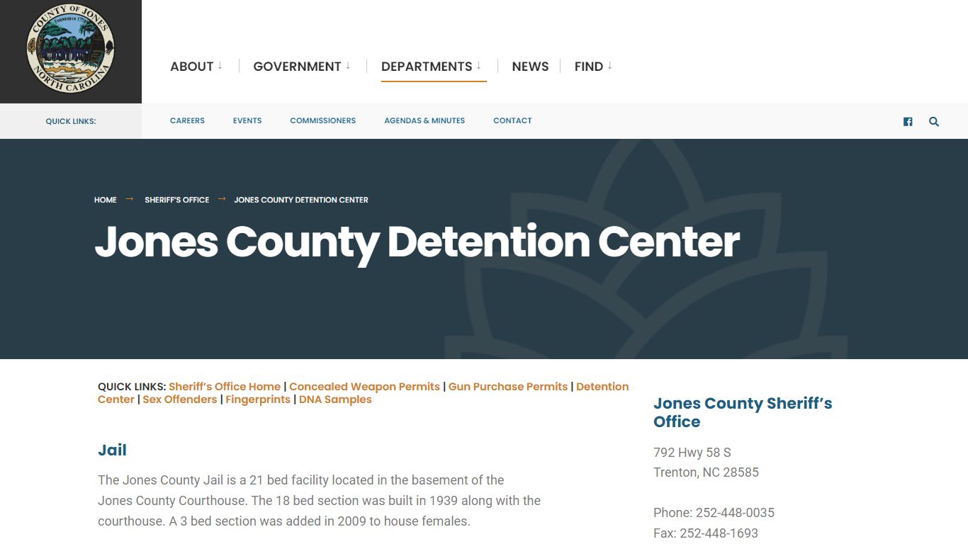 Jones County Detention Center - Jones County, North Carolina